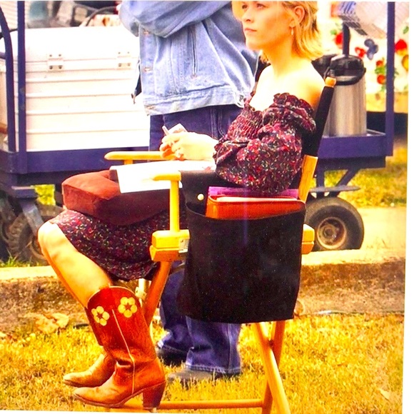 White Daisy Flower Vintage Brown Cowboy Boots - Picture 2 of 11